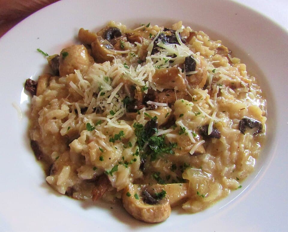 Risotto crémeux aux champignons et parmesan