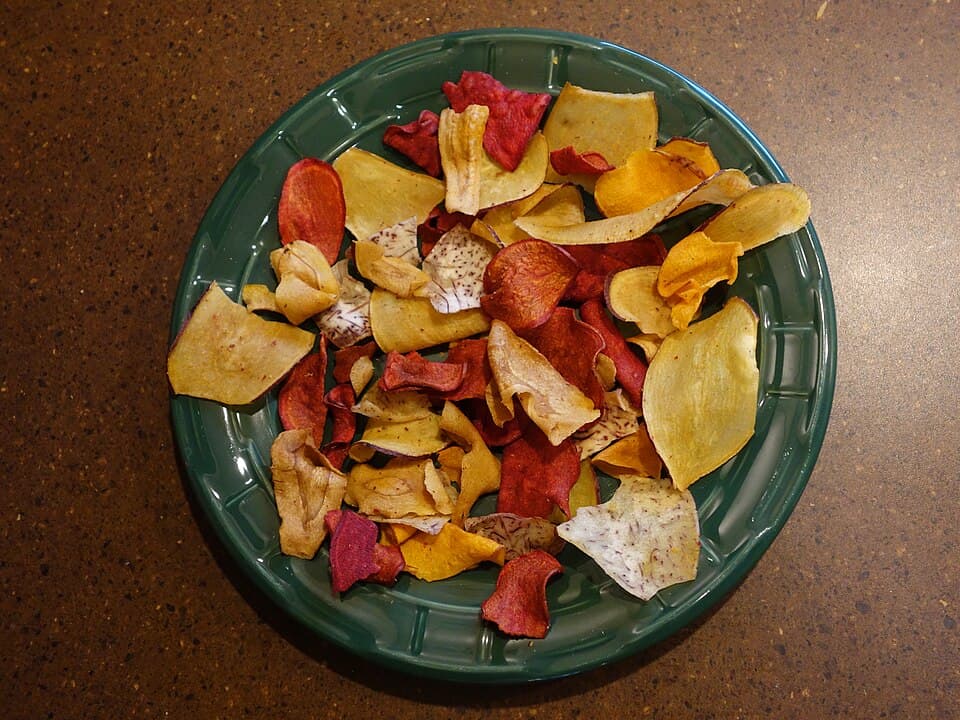 Chips de légumes au four