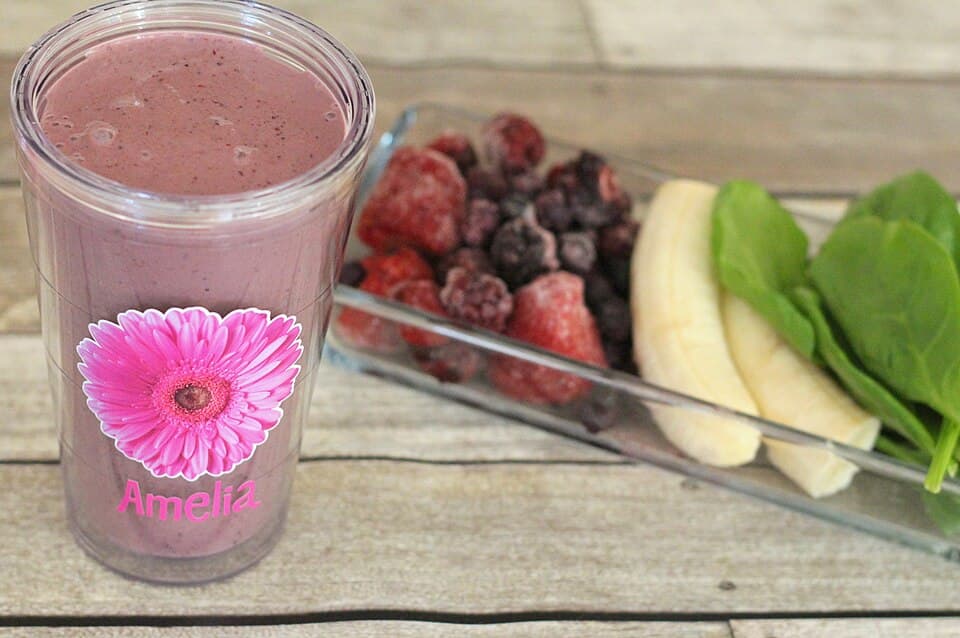 Smoothie vert détox pomme-épinard-gingembre